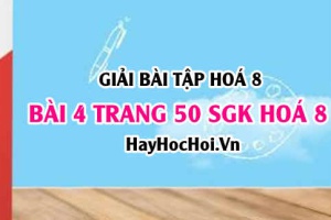 Giải bài 4 trang 50 SGK Hoá 8: Phản ứng hoá học